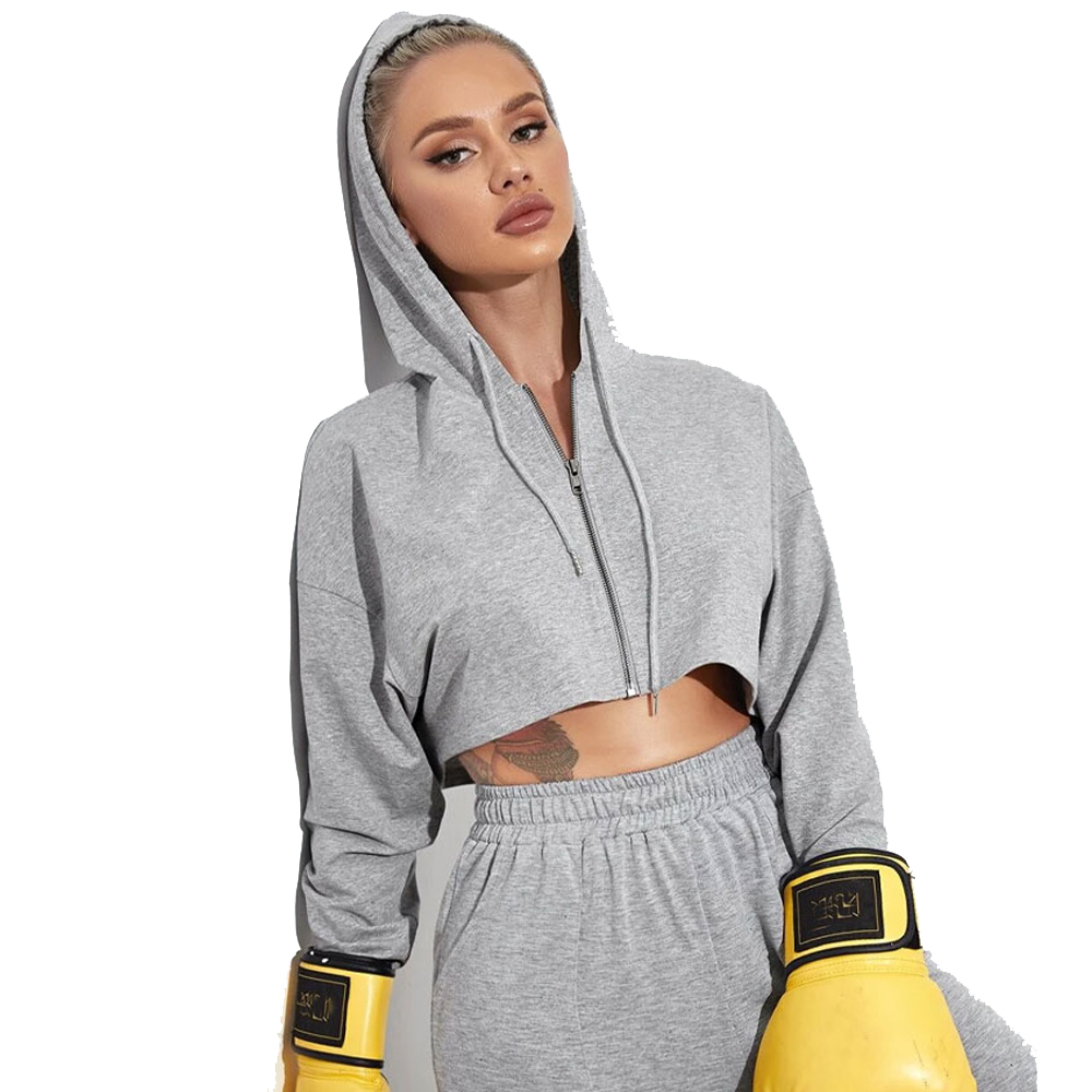 Women Crop Top Hoodies